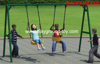 Am Besten Rahmen-Schwingen-gesetzten Stahlpfosten-Kinderschwingen-Spielplatzgeräte für Vergnügungspark m Verkauf
