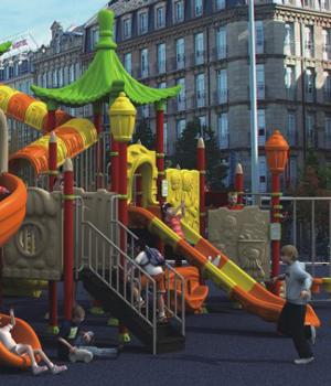 Spielplatz im Freien stellt Spielplatzgeräte im Freien für Vergnügungspark ein