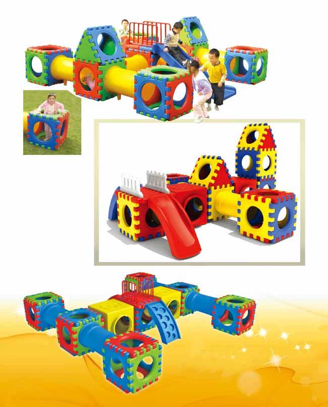 Kombinations-Innenspielplatz-Kinderspielwaren für Plastikverbindungs-Baustein-Dia