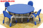 Bunter runder Kindergarten-Plastik scherzt Tabellen-Möbel für Kindergarten-Klassenzimmer mit Gummiwurzel für das Lernen Lieferant 