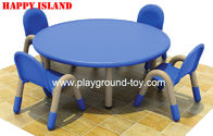 Am Besten Bunter runder Kindergarten-Plastik scherzt Tabellen-Möbel für Kindergarten-Klassenzimmer mit Gummiwurzel für das Lernen m Verkauf