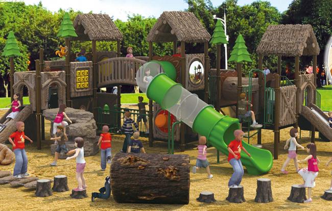 Naturlandschafts-neues Entwurfs-Kinderspielplatz-Dia für Kinder
