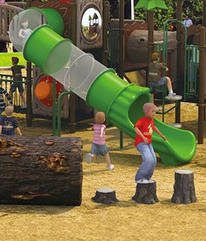 Naturlandschafts-neues Entwurfs-Kinderspielplatz-Dia für Kinder