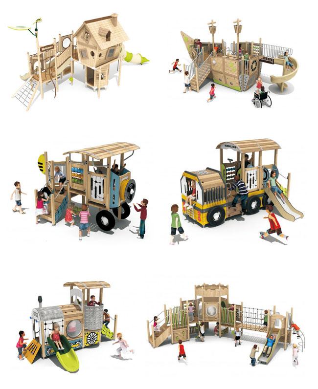 Nahrungsmittelgrad-materielle Spielplatzgeräte-Spielwaren mit Dia-kletternder Brücke