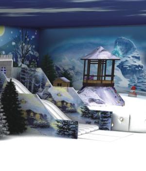 Schnee-Schloss-Thema-Innenspielplatzgeräte für entspannendes großes Kindergewerbegebiet